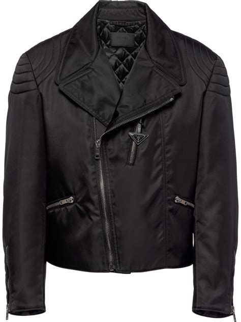 prada biker jacket|prada nylon full zip jacket.